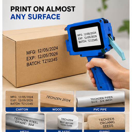 Universal Pack & Code Mini Inkjet Printer with Cartridge