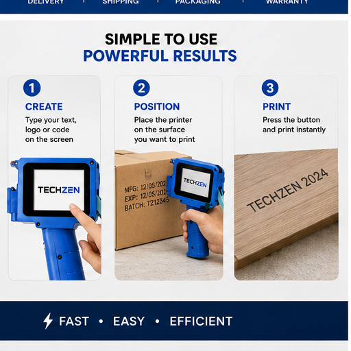 Universal Pack & Code Mini Inkjet Printer with Cartridge