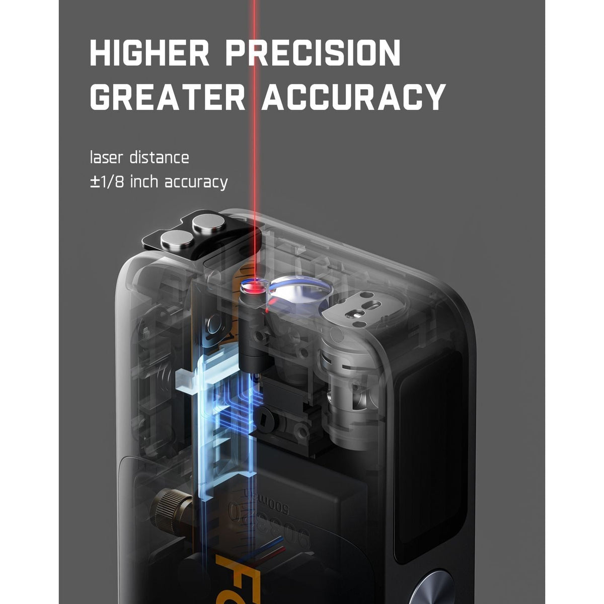 2-in-1 Digital Laser Tape Measure – 165FT Range
