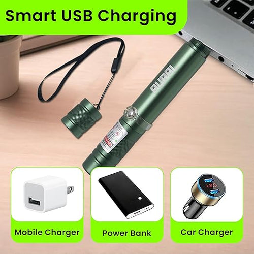 Green Laser Pointer High Power | Smart USB Rechargeable Laser Light Pen