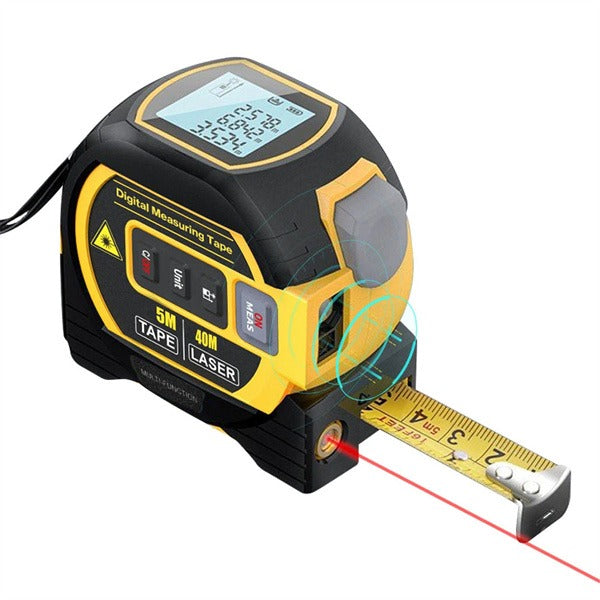 3-in-1 Laser Distance Meter & Steel Tape Measure