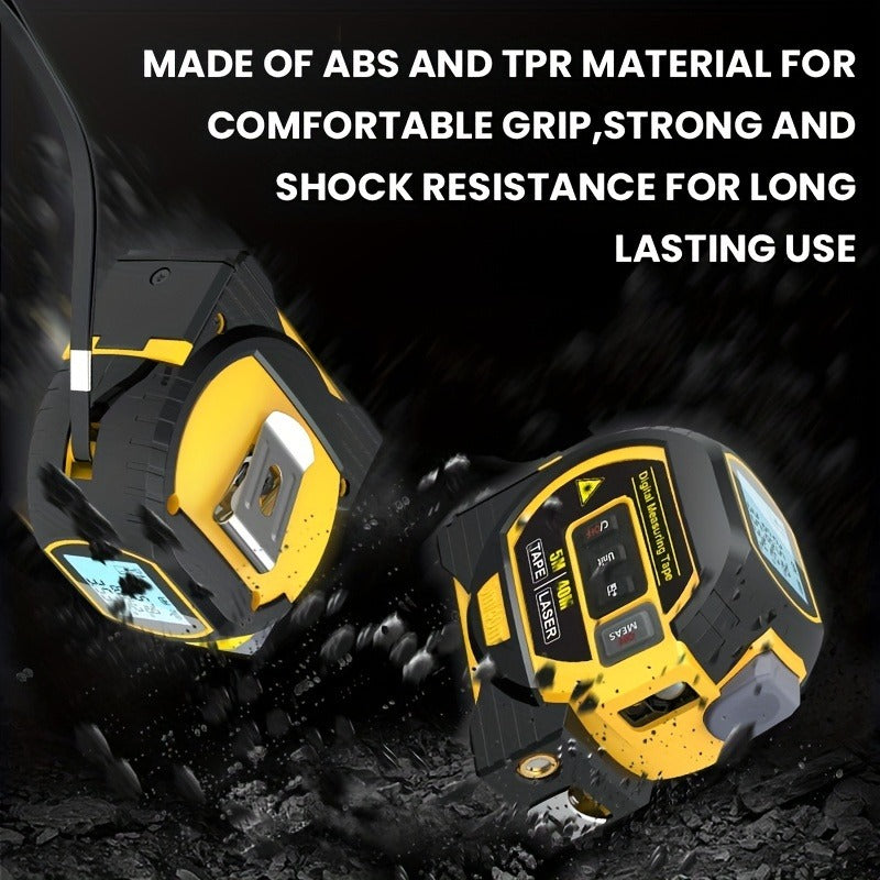 3-in-1 Laser Distance Meter & Steel Tape Measure
